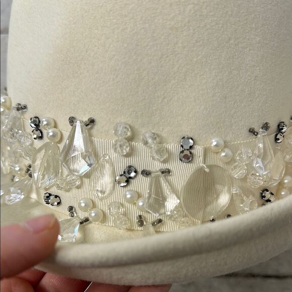 Vintage 70s/80s YSL Yves Saint Laurent Jeweled Fedora main image 9